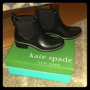 KATE SPADE Domina NWT black rain boots⭐️⭐️⭐️